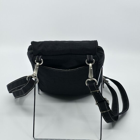 Baggallini Black Nylon Flap Crossbody Bag with Built-In Wallet & ID Window - Picture 2 of 14